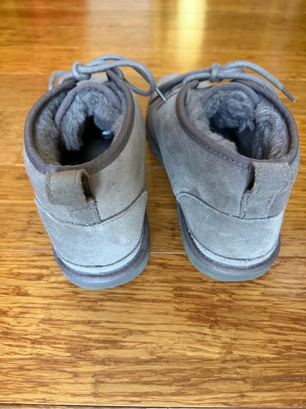 UGG Gray Suede Lace-Up Chukka Boots - Size 11 - New!